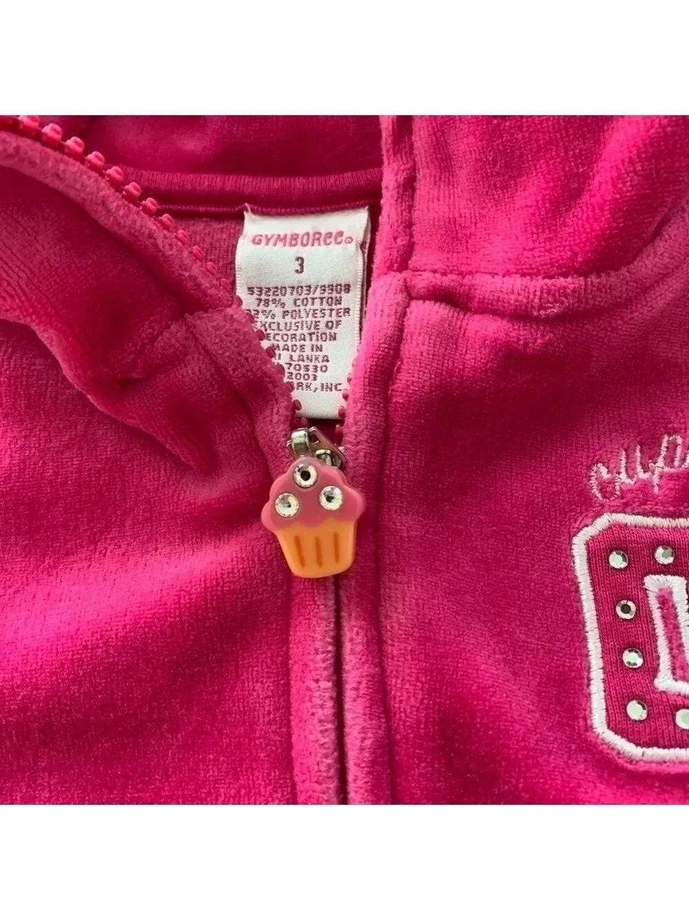 Gymboree Cupcake Velour Sweatsuit with Embroidery